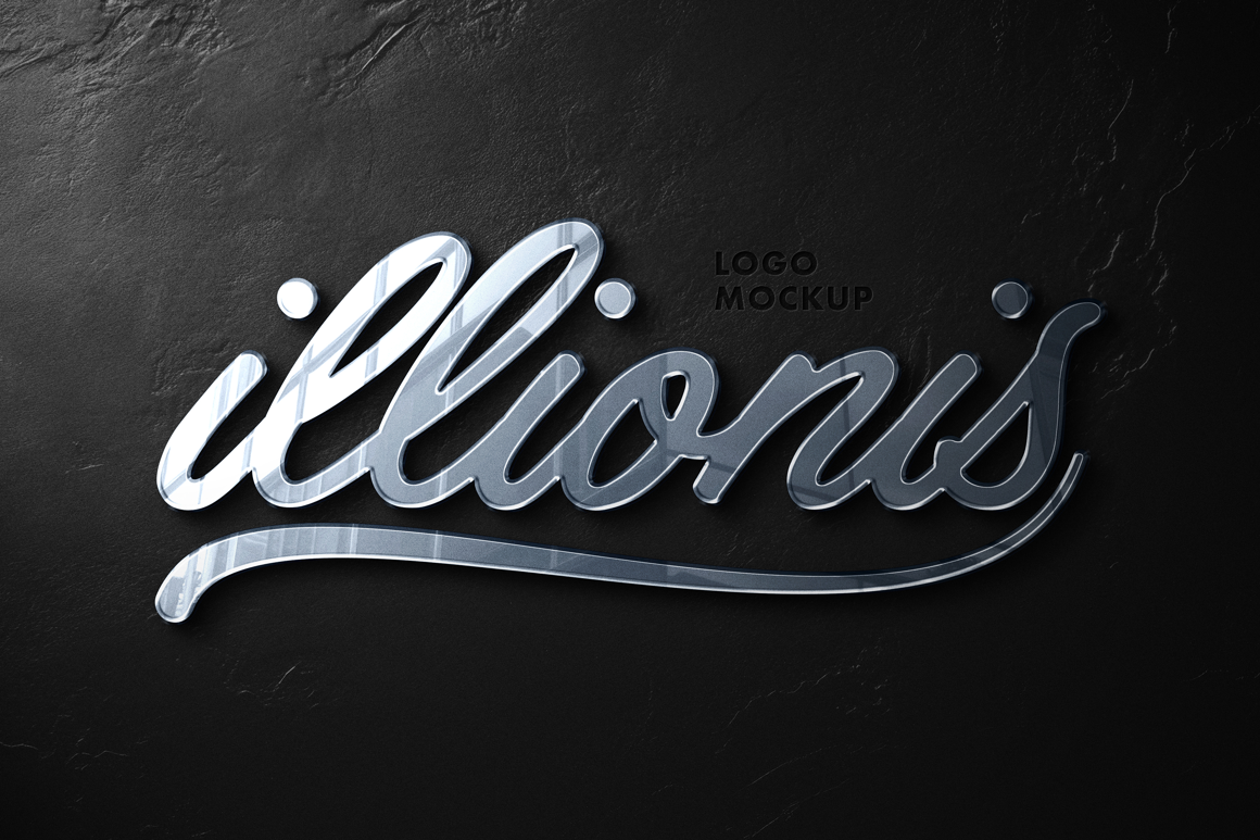 Polished Mirror Logo Mockup