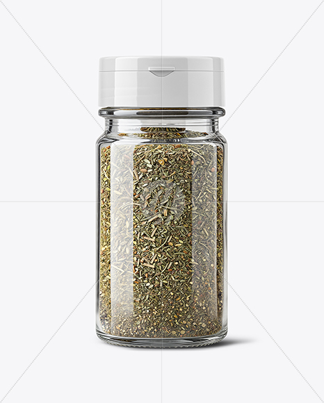 Glass Jar with Herbes de Provence Mockup