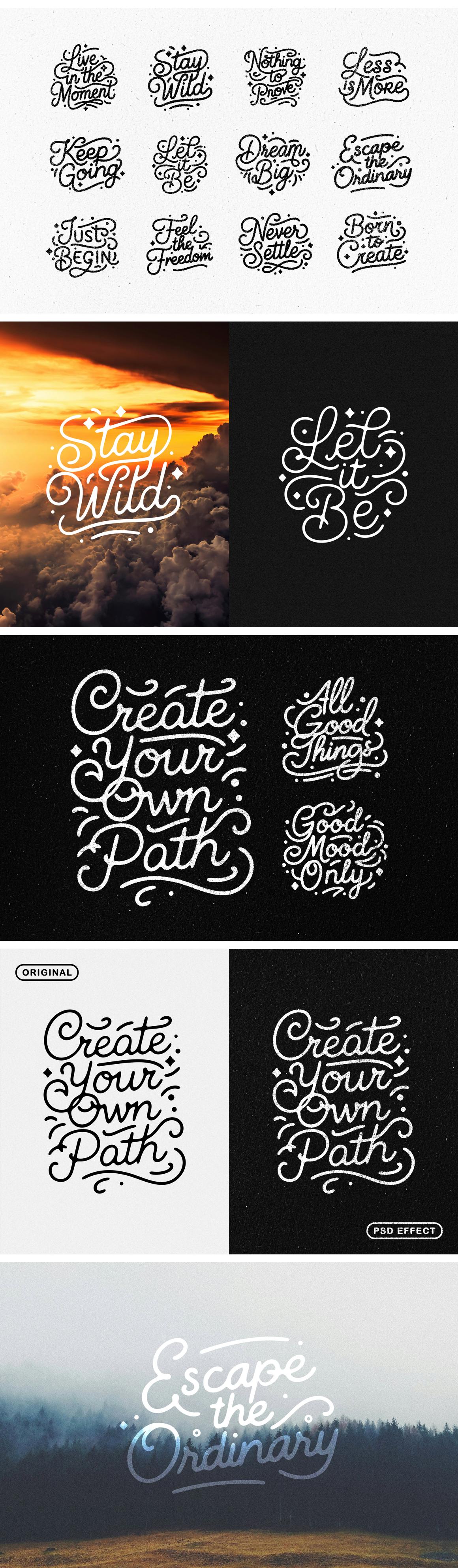 Hand-Lettering Quotes + Bonus Effect