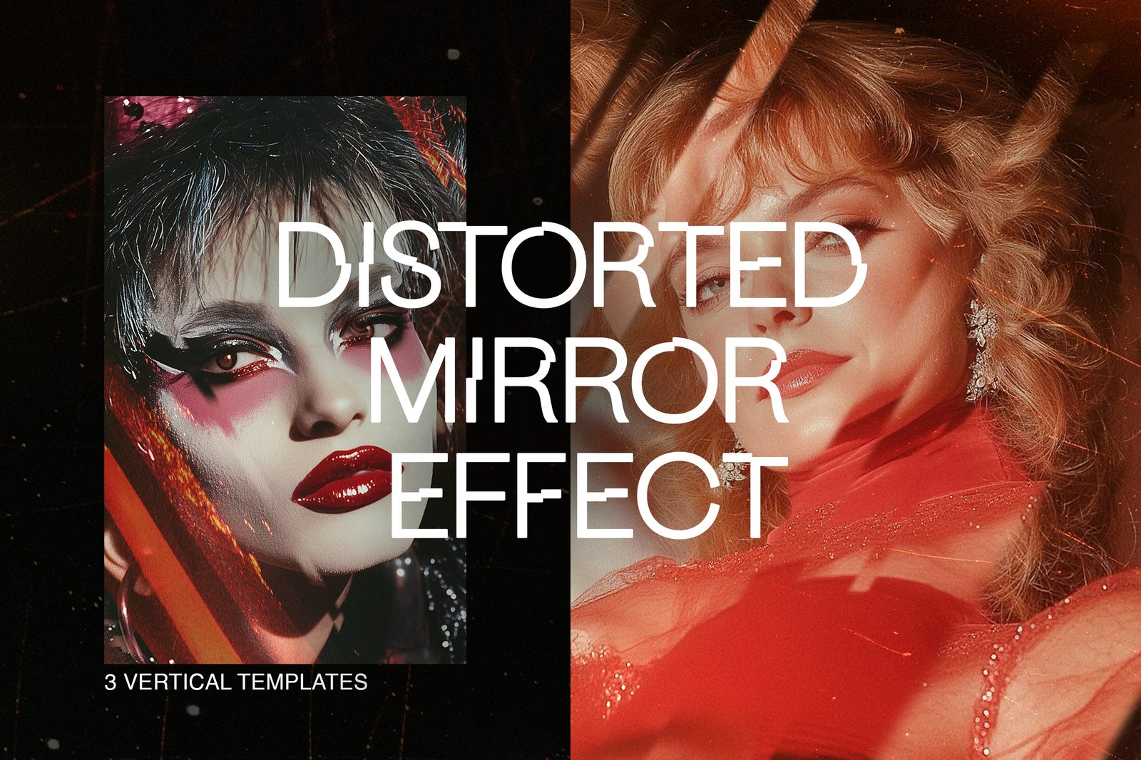 Distorted Vertical Mirror Photo Effect
