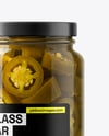 Glass Jar with Pickled Jalapenos Mockup