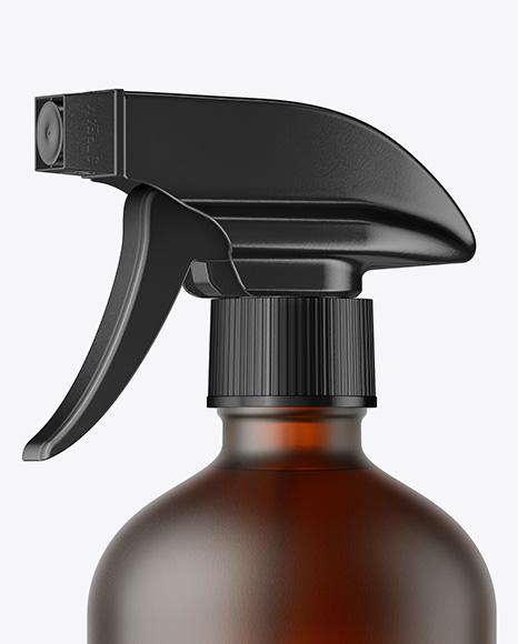 16oz Amber Spray Bottle Mockup