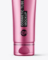 Metallic Cosmetic Tube with Box Mockup