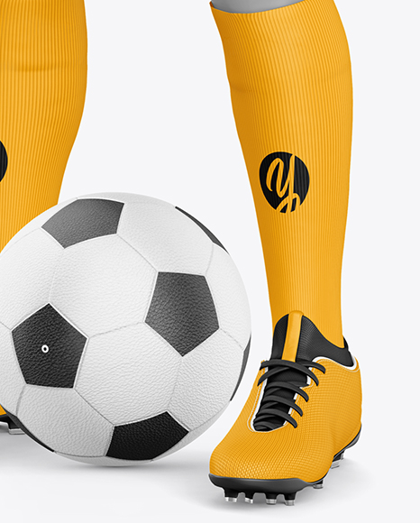 Kids Soccer Kit w/ Mannequin Mockup - Half Side View