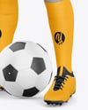 Kids Soccer Kit w/ Mannequin Mockup - Half Side View