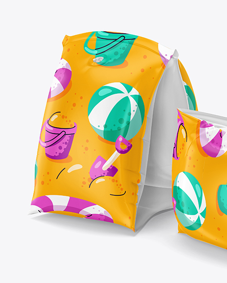 Glossy Swimming Arm Bands Mockup