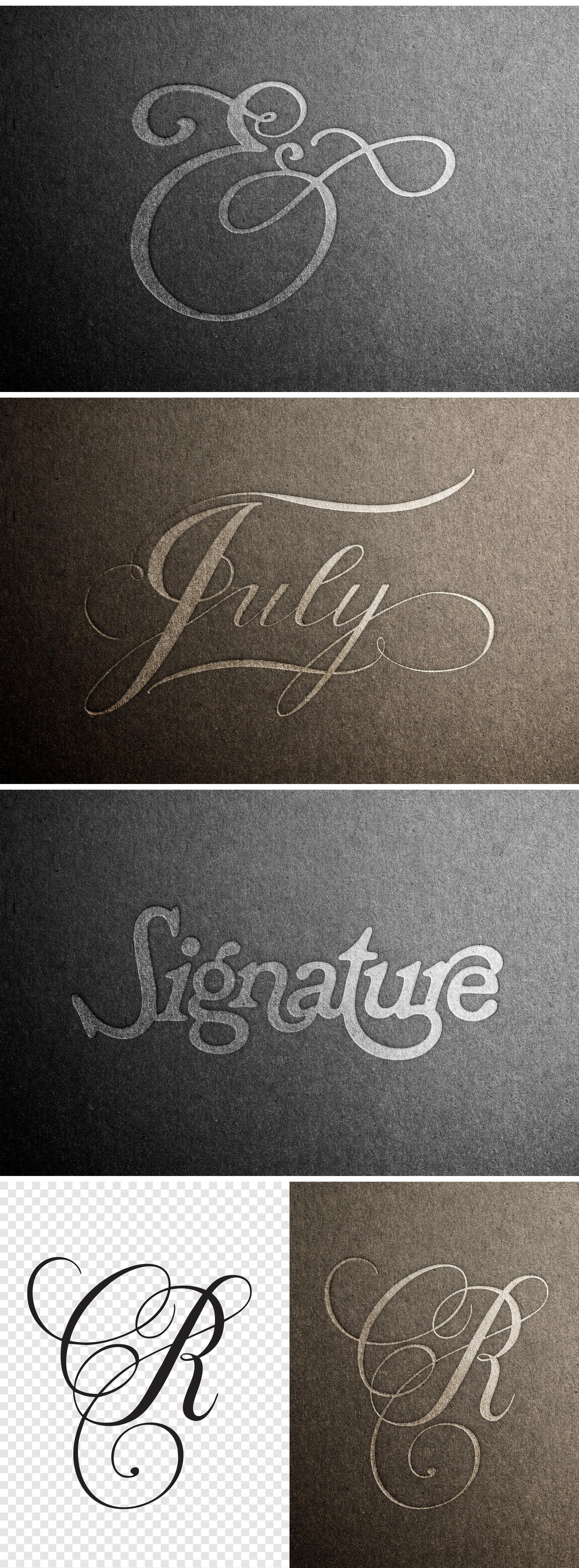 Craft Embossed Paper Logo Mockup