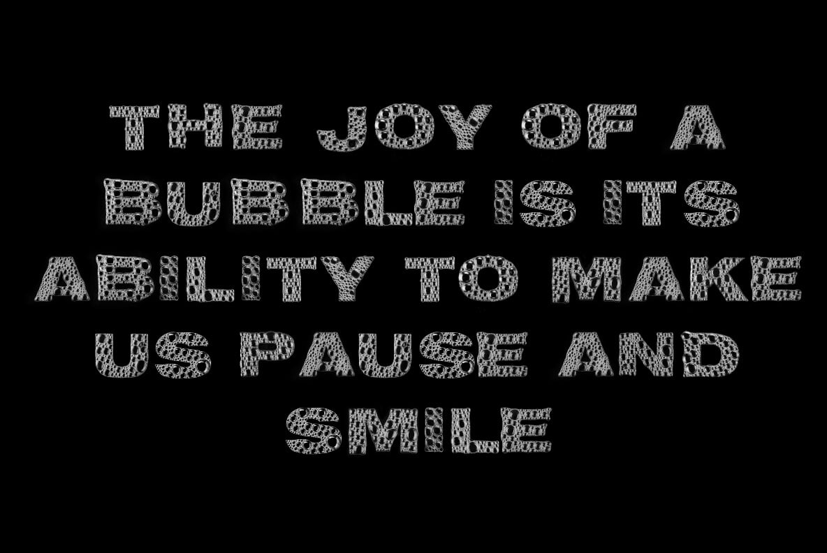 Soap Bubbles Font
