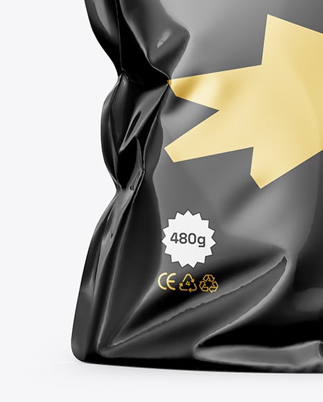 Glossy Stand-Up Pouch Mockup
