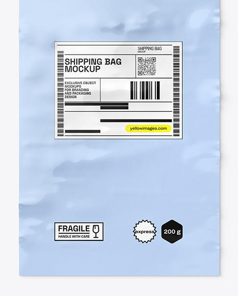 Empty Shipping Bag Mockup