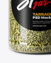 Plastic Jar with Dried Tarragon Mockup