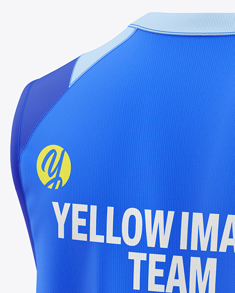 Training Sleeveless Kit Mockup - Back Half Side View