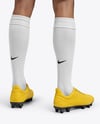 Soccer Player Wearing Polo Collar Jersey and Shorts Mockup