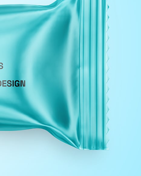 Matte Metallic Snack Package Mockup
