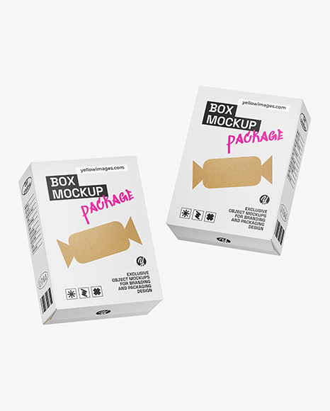 Two Paper Boxes Mockup