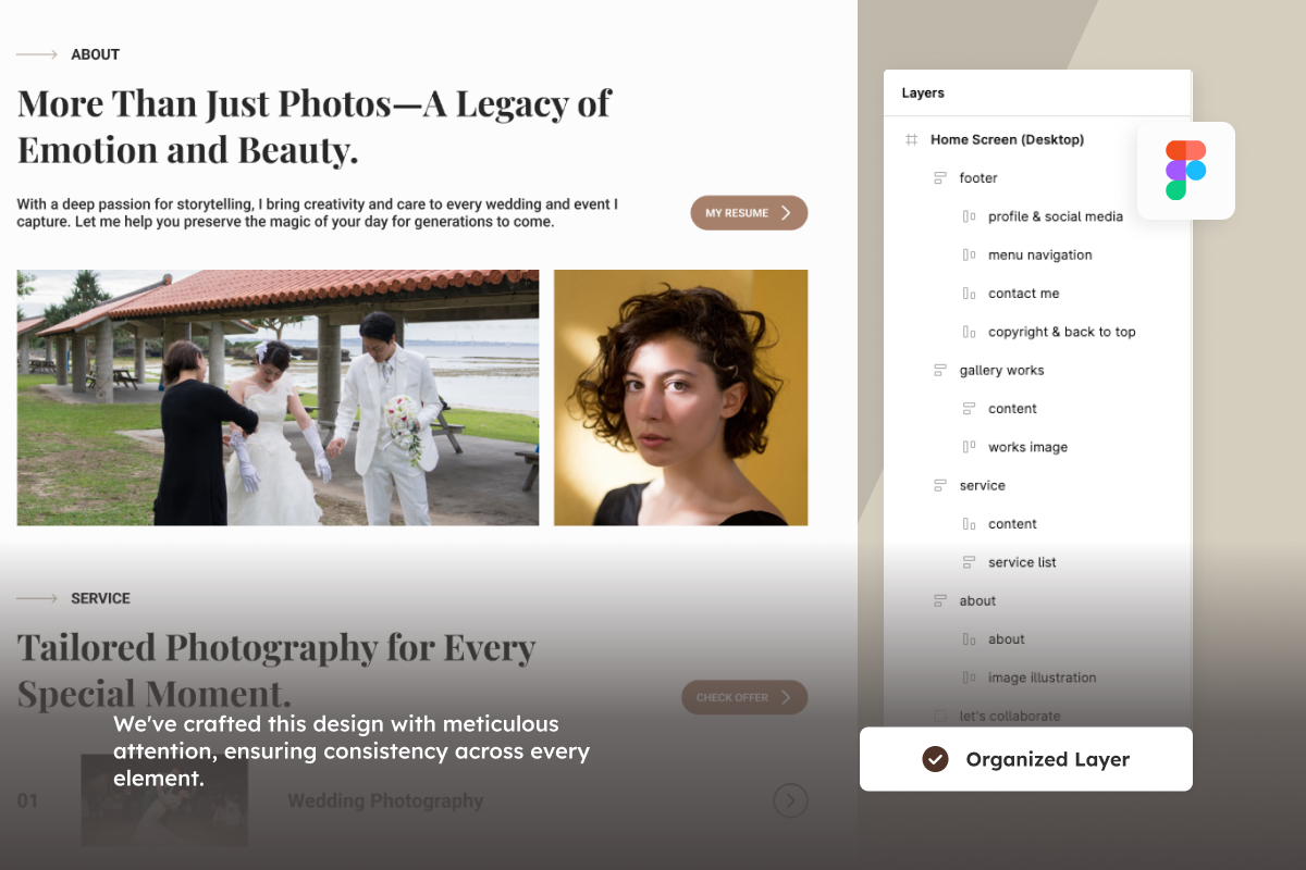 Sophisticated Photographer Portfolio Landing Page