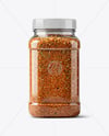 Plastic Jar with Steak Seasoning Mockup