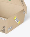 Opened Kraft Food Box Mockup