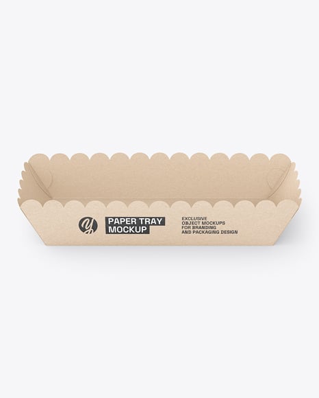 Kraft Paper Tray Mockup