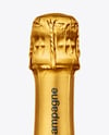 Clear Glass White Champagne Bottle Mockup