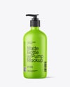 Matte Bottle with Pump Mockup