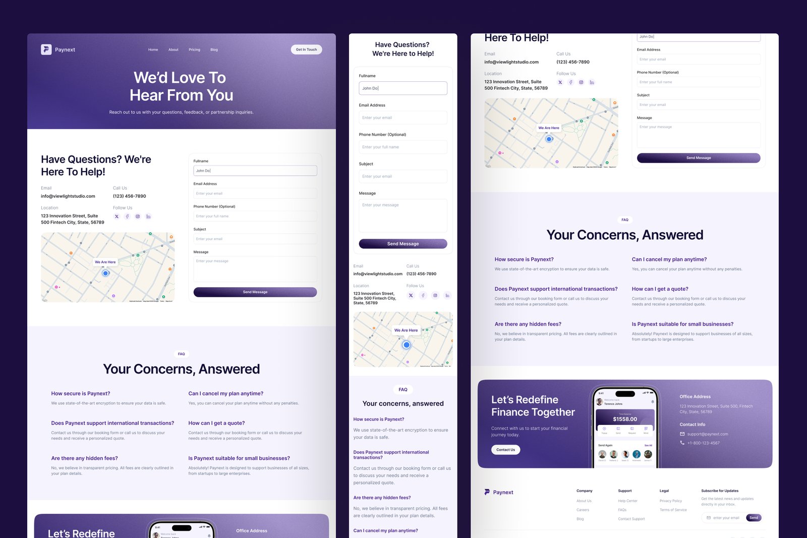Paynext - Fintech Website