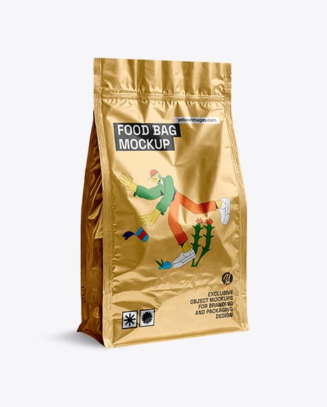 Metallic Food Bag Mockup - Object mockup