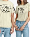 A Young Man and a Young Woman Wearing T-shirts and Jeans Mockup