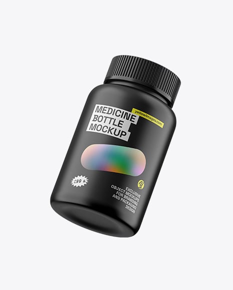 Matte Medicine Pill Bottle Mockup