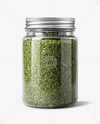 Plastic Jar with Dill Weed Spice Mockup