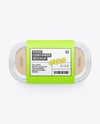 Clear Plastic Container in Paper Sleeve Mockup