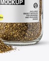 Glass Jar with Za'atar Spice Mockup