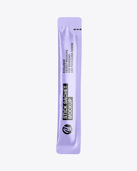 Glossy Stick Sachet Mockup