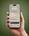 iPhone 17 Air Light Gold in a Hand Mockup