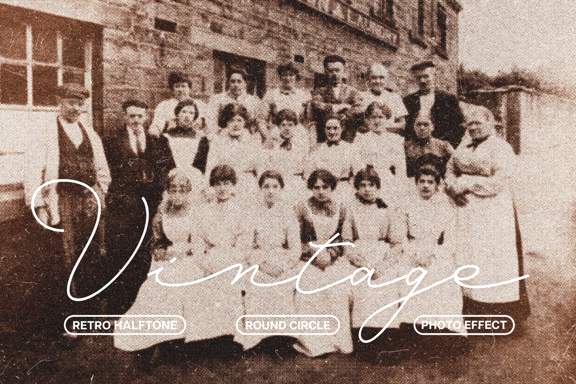 Vintage Dot Halftone Effect