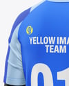 Training Short Sleeve Full Soccer Kit Mockup – Back Half Side View