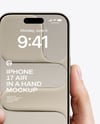 iPhone 17 Air Light Gold in a Hand Mockup
