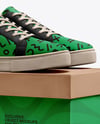 Pair of Sneakers with Shoe Box Mockup