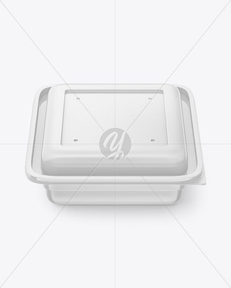 Glossy Plastic Food Container Mockup
