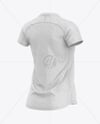 Heather T-Shirt Mockup - Back Half Side View