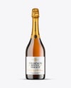 Amber Glass Champagne Bottle Mockup