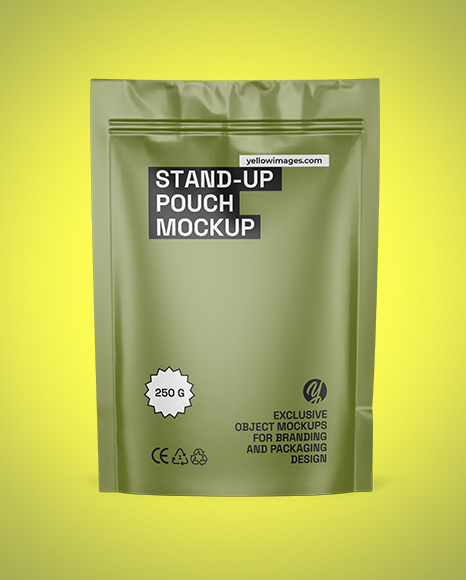 Matte Stand Up Pouch Mockup