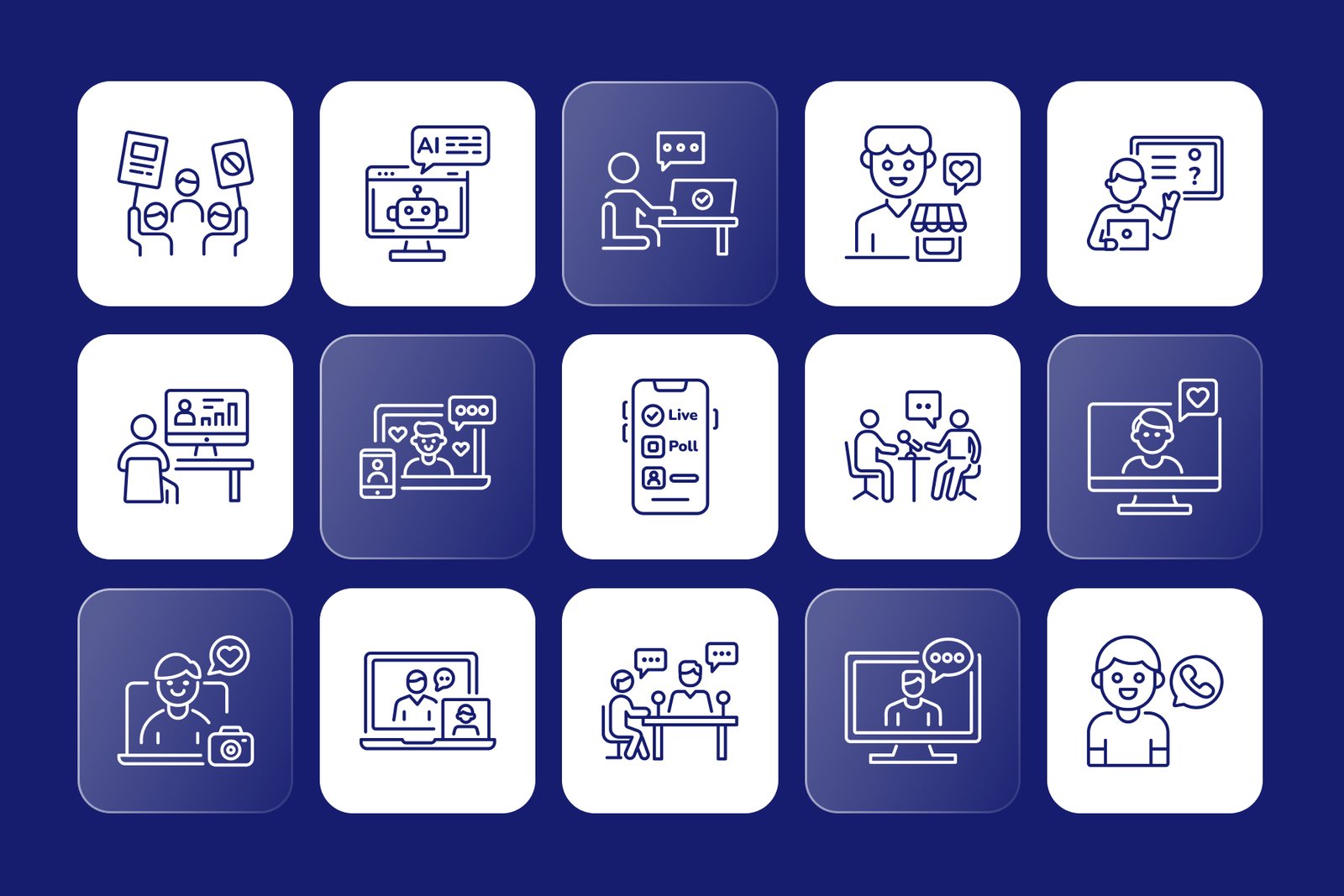 Animated Communication Icons