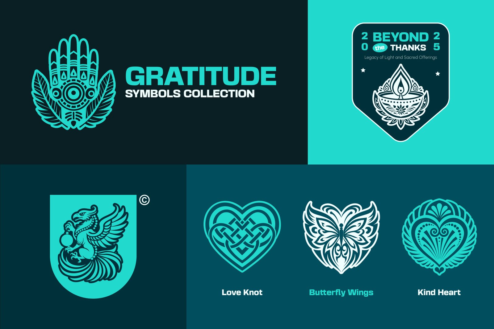 Gratitude Symbol Art Set