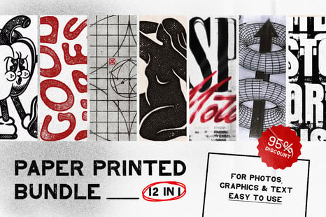 12-in-1 Paper Printed Effects Bundle