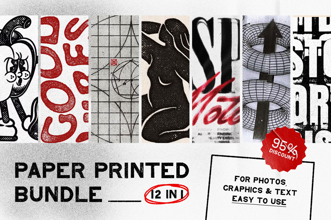 12-in-1 Paper Printed Effects Bundle