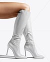 Pair of High-Knee Boots on Women's Legs Mockup