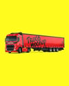 Semi Trailer Truck Mockup - Front Half Side View