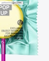 Transparent Lollipop Sachet with Metallic Underlay Mockup