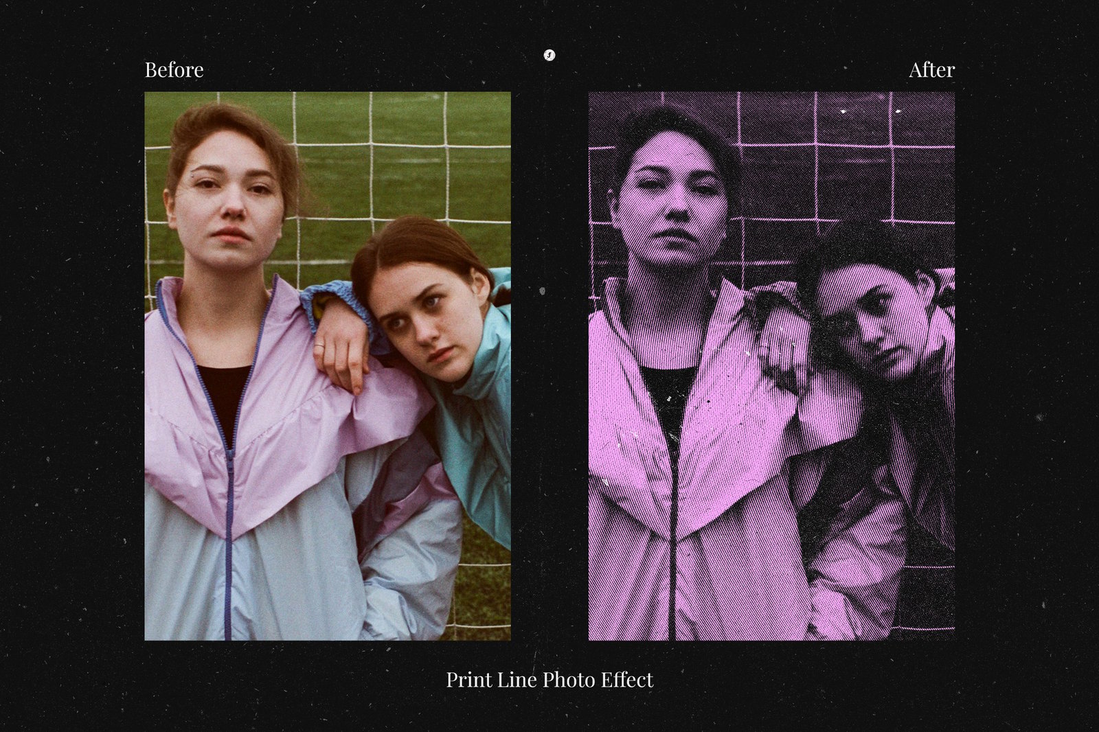 Print Line Photo Effect